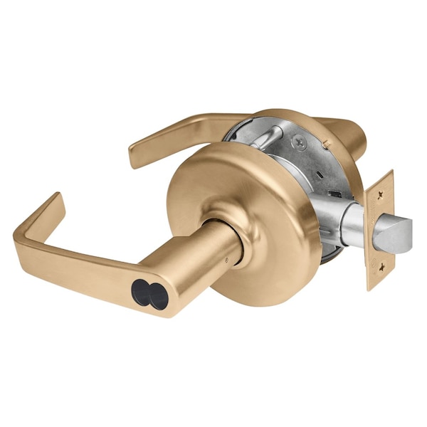 Grade 2 Entrance or Office Cylindrical Lock, Newport Lever, Corbin Russwin 6-Pin LFIC Less Core, Sat